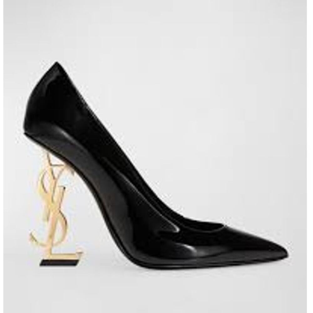 7.5 Heels Stilettos Saint Laurent Opyum 110 pumps 38 Patent Leather YSL Logo